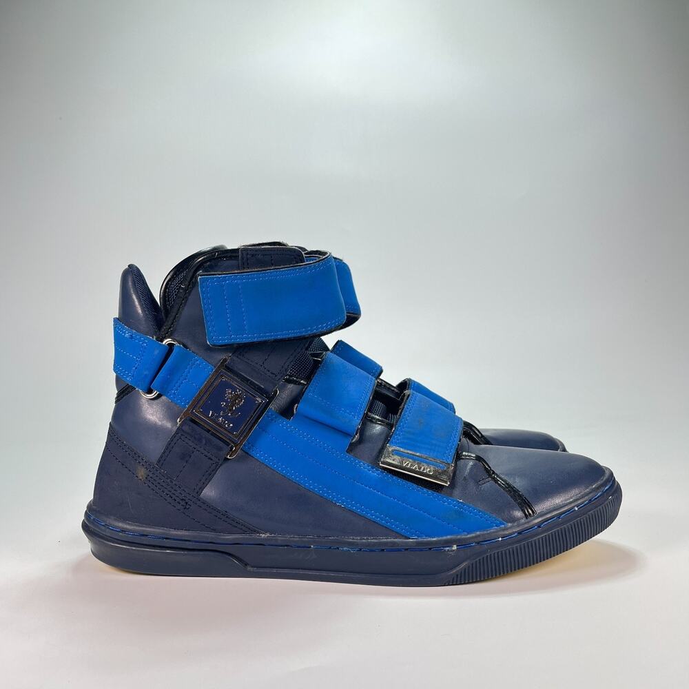 Vlado Aristocrat 2 Navy Blue Leather Strap Sneakers Shoes Men's Size 9.5